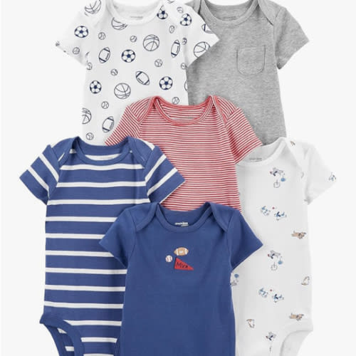 Simple Joys by Carter's Baby Boys' 6-Pack Short-Sleeve Bodysuit