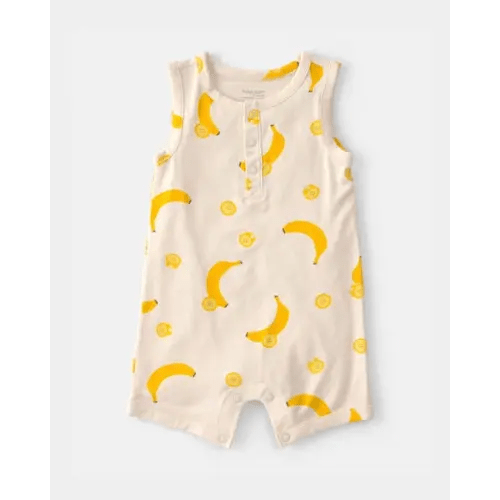 Baby Banana PurelySoft Romper - Yellow/Cream | Carter's