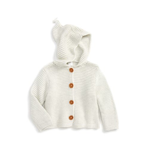 Organic Cotton Hooded Cardigan
