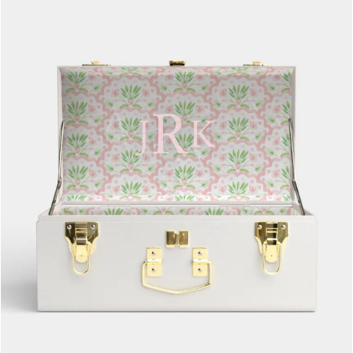 Mini Trunk - White - Palm Beach Paradise / Embroidery