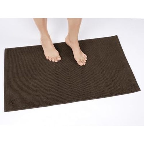 Cotton Paradise 100% Cotton Turkish Bathmat Rug, Soft Absorbent Quick Dry Non Slip, 17x24 Bathmat Rug, Chocolate Brown
