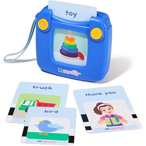 Ms. Rachel Official First Words Talking Flash Cards with Electronic Reader, 100 Words, Educational Toys & Toddler Toys for Girls & Boys Ages 1-2+