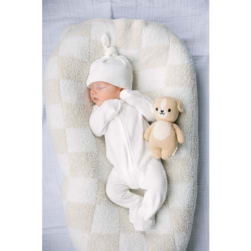 Organic Waffle Knit Footie With Bow Or Hat – Bella Berry Designs