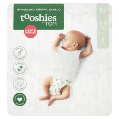 Tooshies Eco Nappies Size 1 Newborn | 52 Pack