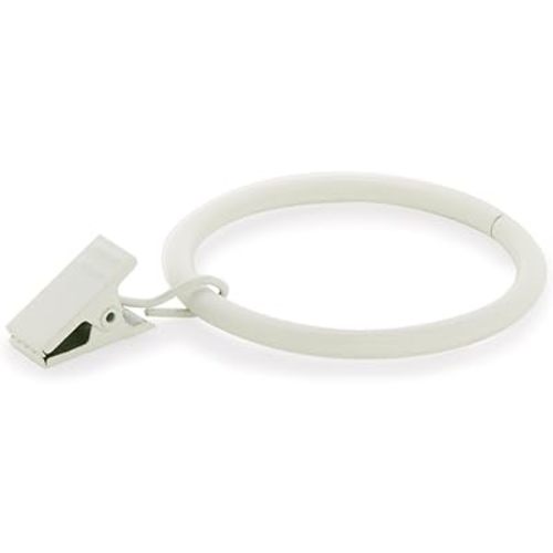 Ivilon Drapery Curtain Clip Rings - Set of 14 Decorative Drapery Rings Curtain Clip Rings with Strong Clips 2" Diameter - Color Ivory