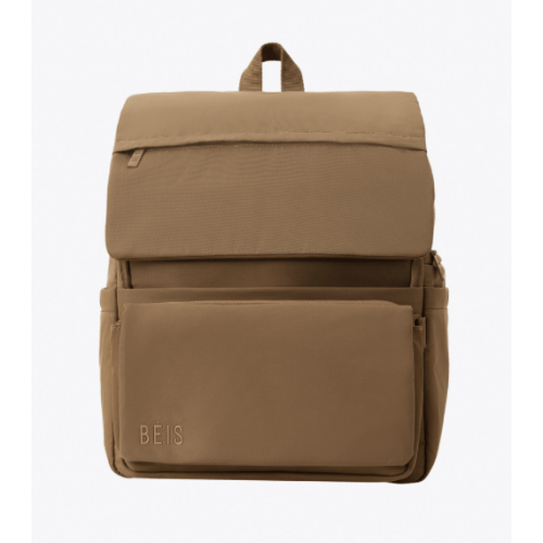 BÉIS 'The Ultimate Diaper Backpack' in Camel - Diaper Bag Backpack in Camel Brown