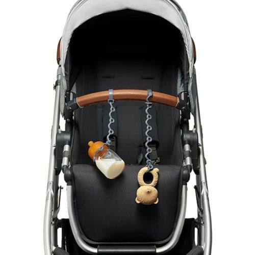 Toy Straps for baby - Keep toy, bottle & pacifier Off The Floor - Great for Stroller, High Chair and Car Seat - 2-Pack
