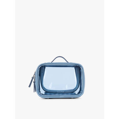 Small Clear Cosmetics Case - FRENCH BLUE