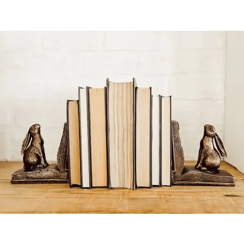 Rustic Farmhouse Rabbit Bookends | Antique Farmhouse