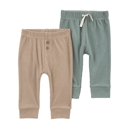 Baby 2-Pack Pull-On Drop Needle Pants - Carter's | Carter's