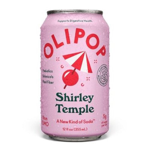 OLIPOP 9g Fiber Prebiotic Soda Shirley Temple - 12 fl oz Can