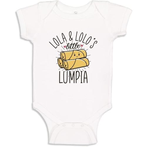 Lola and Lolo's Little Lumpia Cute Filipino Grandma & Grandpa Baby Bodysuit or Toddler T-Shirt