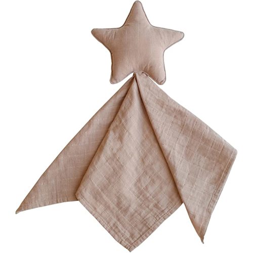 mushie Security Blanket + Baby Lovey, Star (Natural)