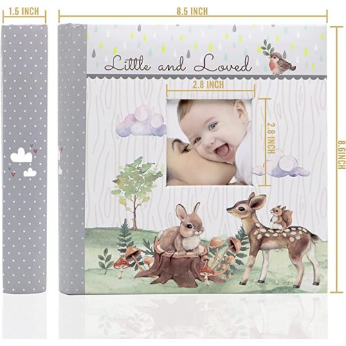 Holoary Baby Photo Album 4” x 6” 160 Photos, Woodland Animals Design