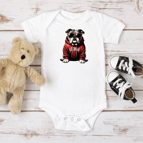 Bulldogs Baby Bodysuit, Bulldogs Baby Gift, Georgia Infant Bodysuit, Georgia Baby Gift, Bulldogs Football, Georgia Football Baby Shower Gift