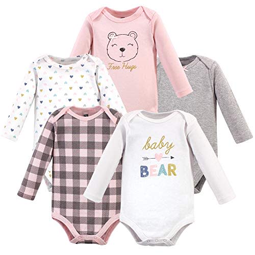 Hudson Baby unisex-baby Cotton Long-sleeve Bodysuits