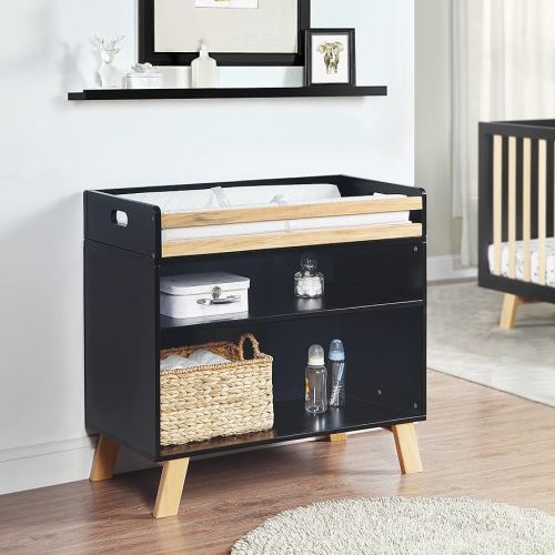 Suite Bebe Livia Changing Table in Black & Natural