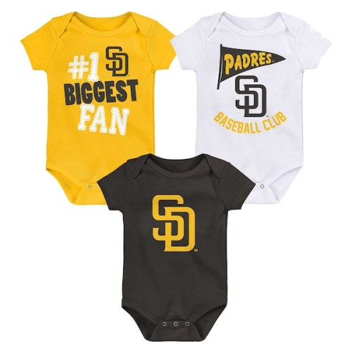San Diego Padres Fanatics Infant Fan Pennant 3-Pack Bodysuit Set