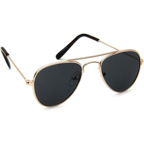 Baby Boy Girl Classic Aviator Style Retro Metal Sunglasses