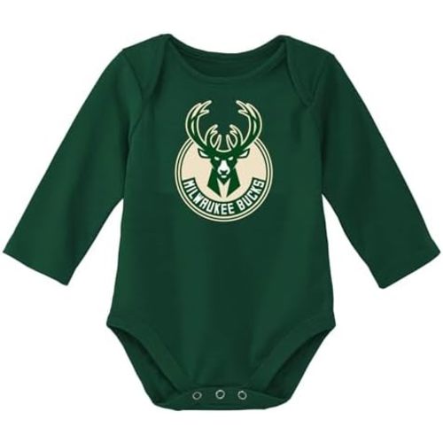 Outerstuff NBA Newborn & Infants 0-24 Months Official Primary Logo Long Sleeve Bodysuit Creeper Romper