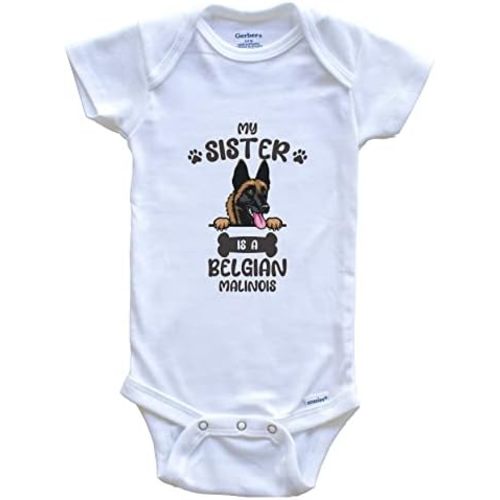 My Sister is A Belgian Malinois Cute Dog Breed Baby Bodysuit
