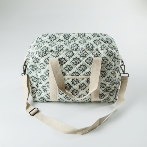 Emerald Trellis Diaper Bag (100% Cotton)