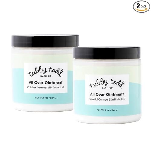 TUBBY TODD All Over Ointment Baby Eczema Cream, Everyday Multi-Purpose Baby Skin Relief Cream, Sensitive and Dry Skin, Rash & Irritation - Steroid & Gluten Free, Fragrance-Free, 8 oz, 2 Pack