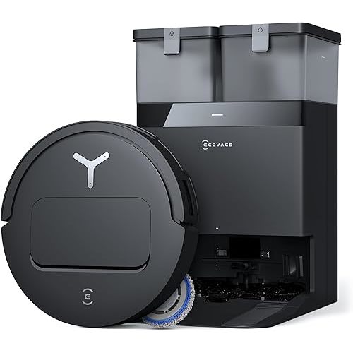 ECOVACS DEEBOT T50 PRO Omni Robot Vacuum and Mop, 3.19” Ultra-Slim, 15,000Pa Suction, ZeroTangle 2.0, TruEdge Edge Cleaning, AIVI 3D Obstacle Avoidance, Auto Mop Wash & Dry, Self-Emptying