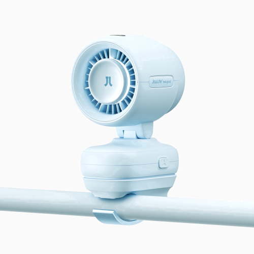 JISULIFE 2026 stroller fan with 5 speeds, 5000mAh battery, clip-on portable fan, LED display & night light, 2 wind mode mini fan, idea cooling companion for babies, a great gift for women -Blue