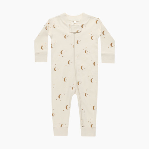 Quincy Mae Zip Long Sleeve Sleeper - Natural, 0-3 M