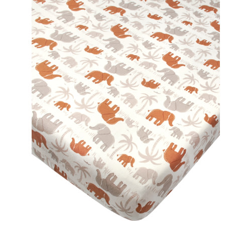 Modern Moments by Gerber Baby & Toddler Boy Ultra Soft Fitted Crib Sheet, Beige Safari