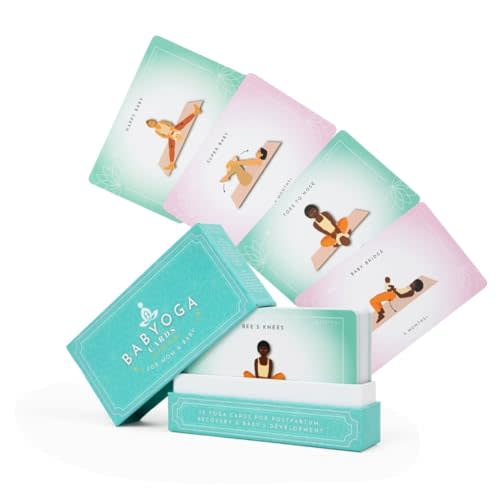 Mommy & Me Yoga Flash Cards – Infant Milestones & Development (6 Weeks-12 Months) | Created by Pediatric OTs, PTs, SLPs | Supports Pelvic Floor Recovery