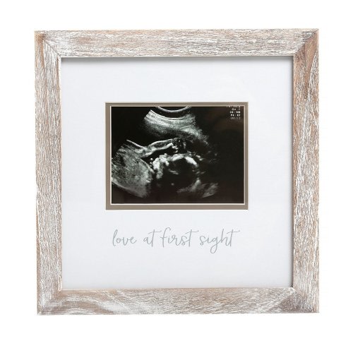 Pearhead Rustic Sonogram Photo Frame