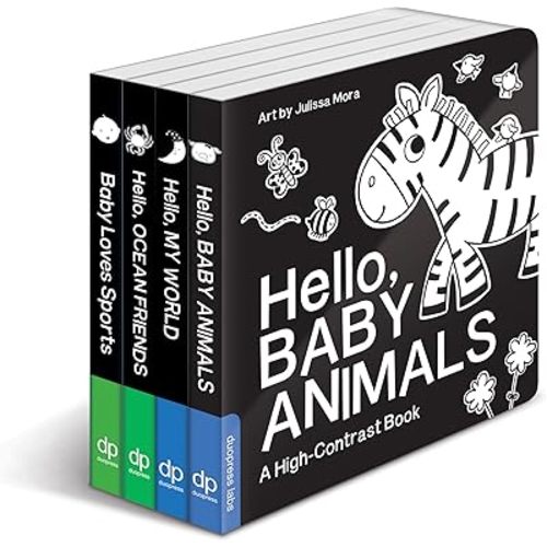 High Contrast Baby Book Set: 4 Board Books for Newborns Board book – April 9, 2024