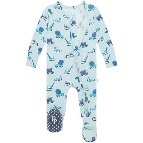 Posh Peanut Baby Boy Sleepers - Viscose from Bamboo Baby Pajamas - 2 Way Zipper Sleepers & Footie Pajamas with Designer Grips