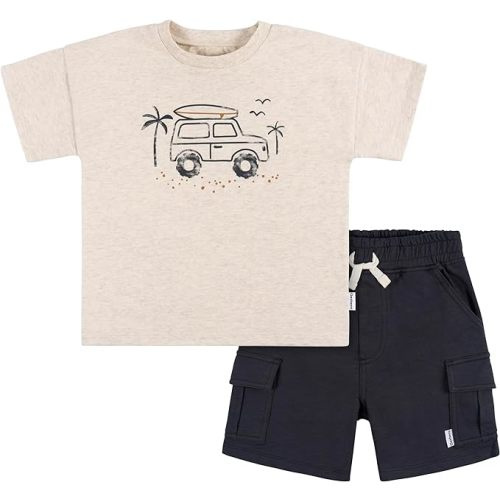 Gerber baby-boys Toddler T-shirt and Shorts Set - 2T - Surf Life
