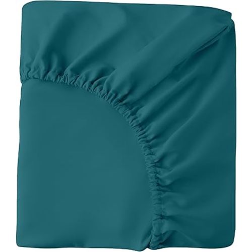HBHLFZ Crib Sheets for Boys, Girls, 28x52 Inch Fitted Crib Sheet - 8 Inch Deep Pocketed Fixed Sheet - Soft and Comfortable Microfibre - Fits Standard cot and Toddler mattresses, Blue Green