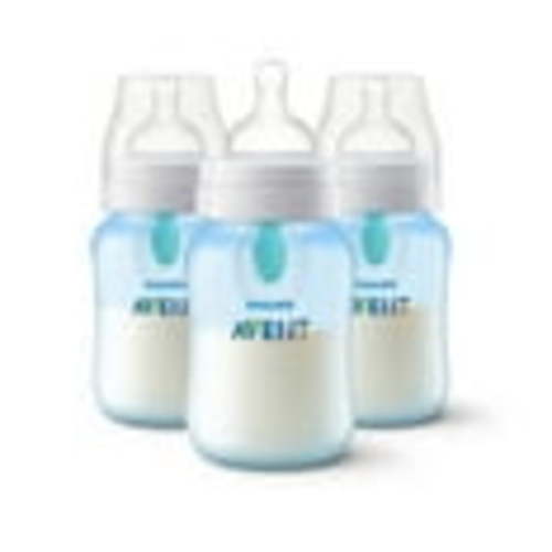 Philips Avent Anti-colic Bottle with AirFree Vent, 9oz, 3pk, Blue, SCY703/23