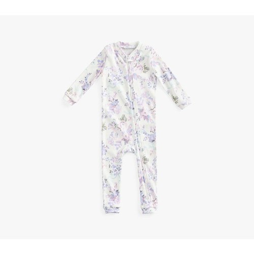 LoveShackFancy Lavender Damask Organic Nursery Pajama | Pottery Barn Kids