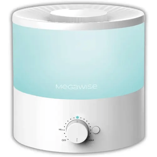 MegaWise Ultrasonic Cool Mist Humidifier SK7620-1.5L Capacity, Whisper-Quiet Operation, Adjustable Mist Output, Auto Shut-Off - Ideal for Home, Office, Baby Room, and Bedroom