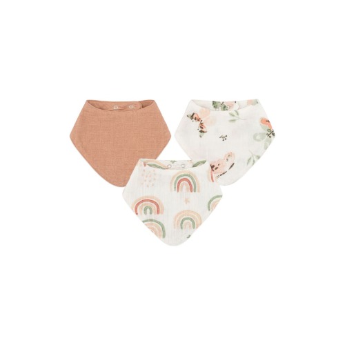 3-Pack Cotton Muslin Bandana Baby Bibs