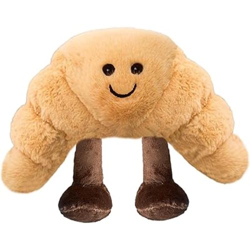 Cute and Smiling Croissant Plush Toy, Stuffed with Interesting Animals, is an Excellent Gift Choice for Children and Adults (Light Colour)