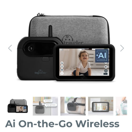 Tiny Traveler AI 1080P Baby Monitor Portable Charger + Travel Kit
