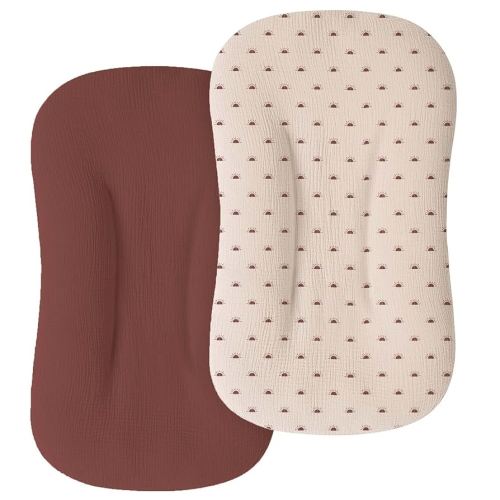 Muslin Baby Lounger Cover – Snug Fit for Snuggle Me Organic Infant Lounger – Ultra Soft, Breathable, CPC Certified, Non-Shrink – 30.7x20