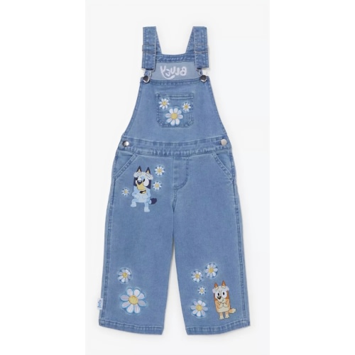 Bluey Daisy Bluey & Bingo Toddler Denim Overalls - BoxLunch Exclusive | BoxLunch