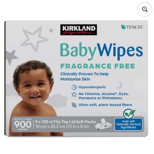 Kirkland Signature Baby Wipes Fragrance Free, 900-count