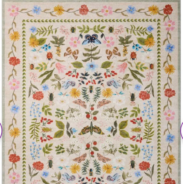 Rifle Paper Co. x Loloi Canopy Cream Area Rug