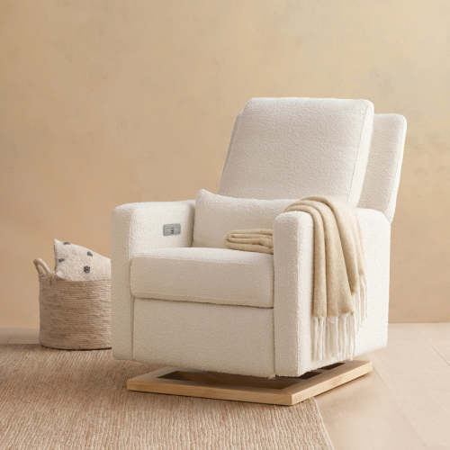 Babyletto Sigi Electronic Recliner and Glider in Boucle with USB port