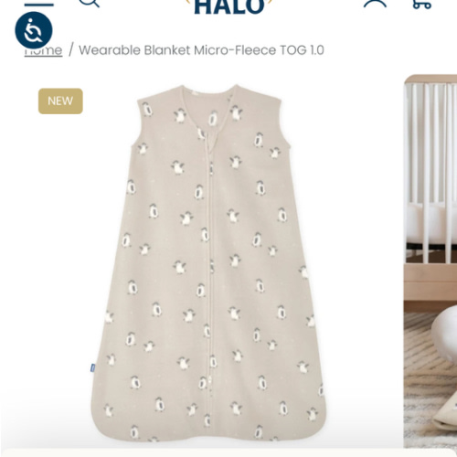 Penguin Micro-Fleece Sleep Sack |Small | HALO