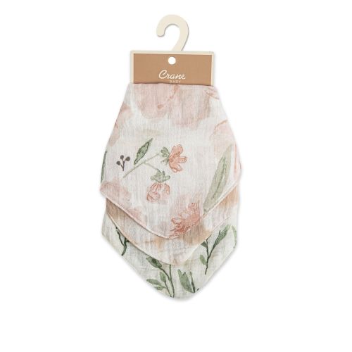 Parker 3-pc. Muslin Bib Set | Muslin - Crane Baby